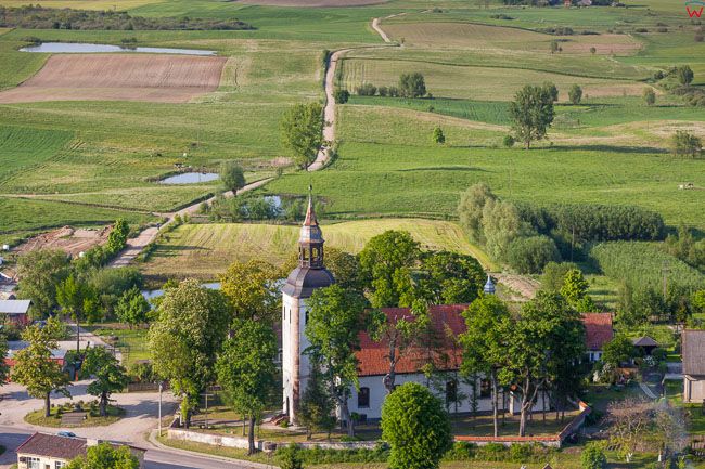 Wilczkowo, panorama wsi, EU, PL, Warm-Maz. Lotnicze